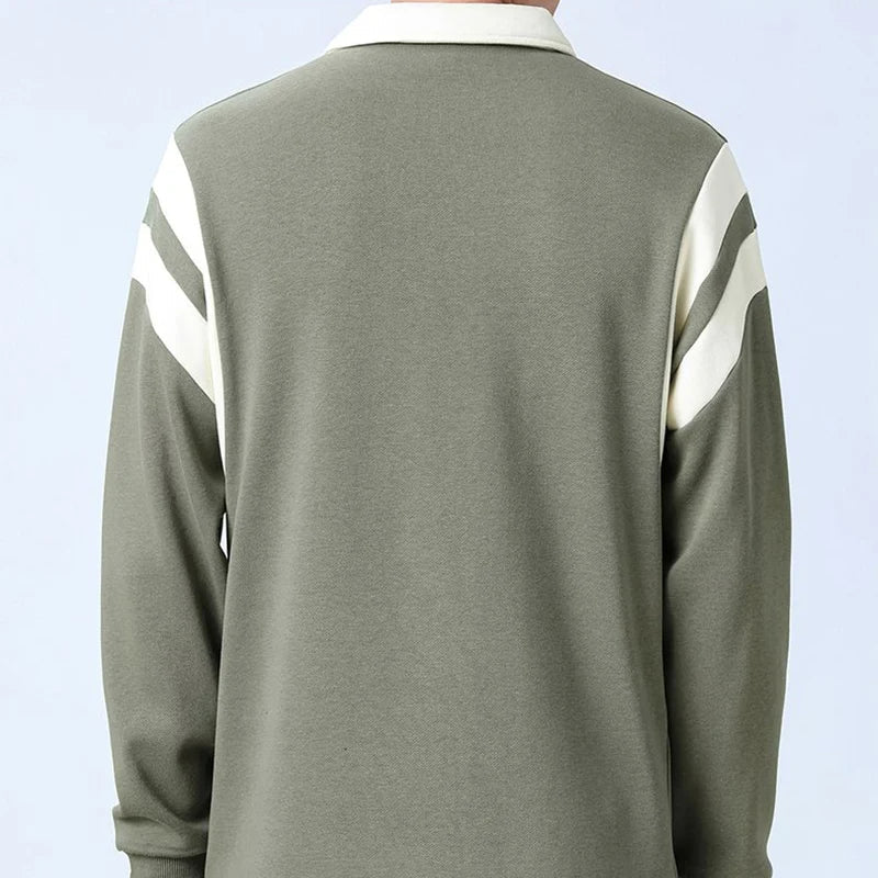 Trui heren | Half zip met polokraag en lange mouwen
