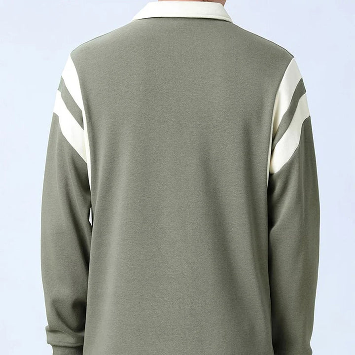 Trui heren | Half zip met polokraag en lange mouwen