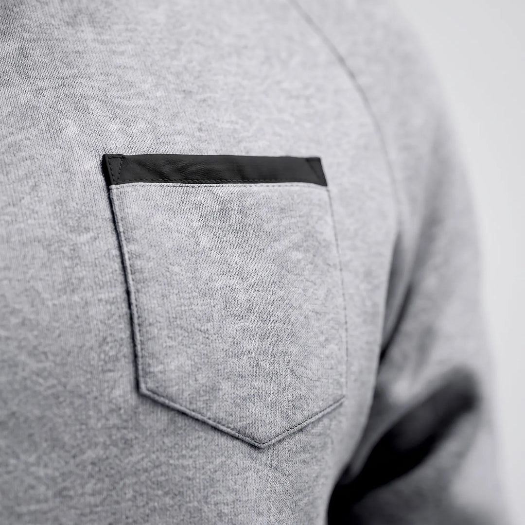 Trui heren | Sweater met halve rits en borstzak