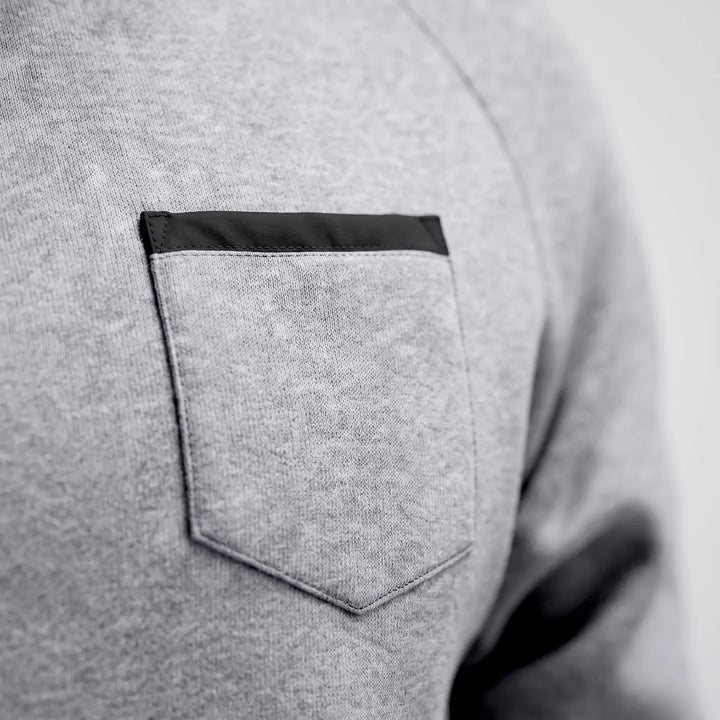 Trui heren | Sweater met halve rits en borstzak