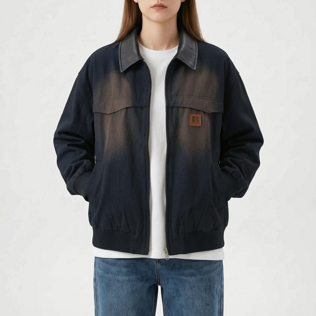 Tussenjas dames | Casual model met contrastkraag en borstzak
