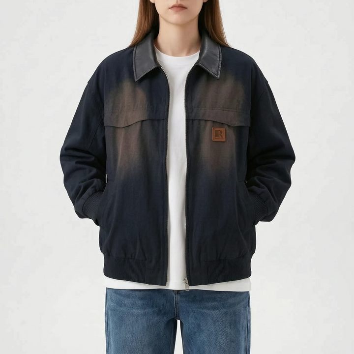 Tussenjas dames | Casual model met contrastkraag en borstzak