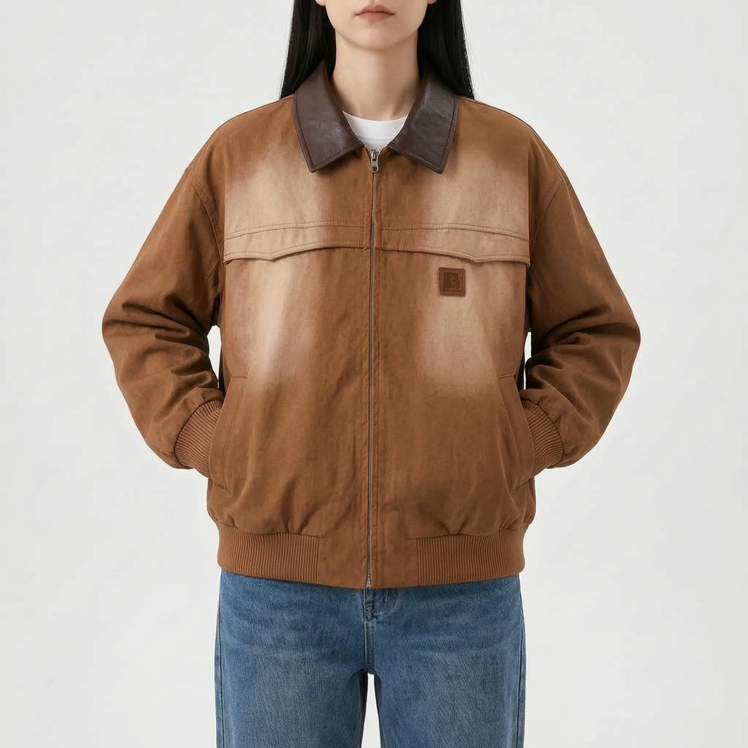 Tussenjas dames | Casual model met contrastkraag en borstzak