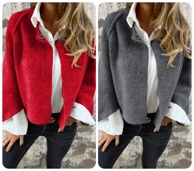 Tussenjas dames | Kort elegant model met knoopsluiting