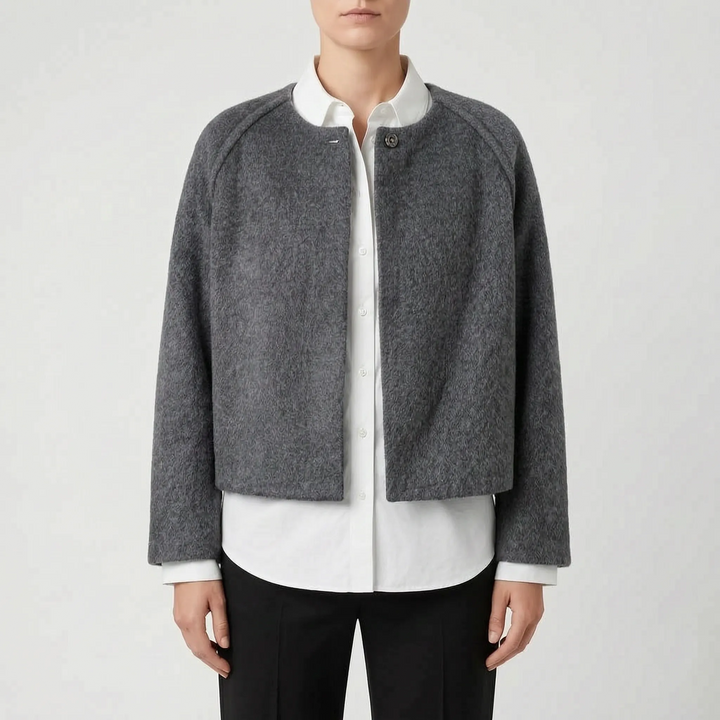 Tussenjas dames | Kort elegant model met knoopsluiting