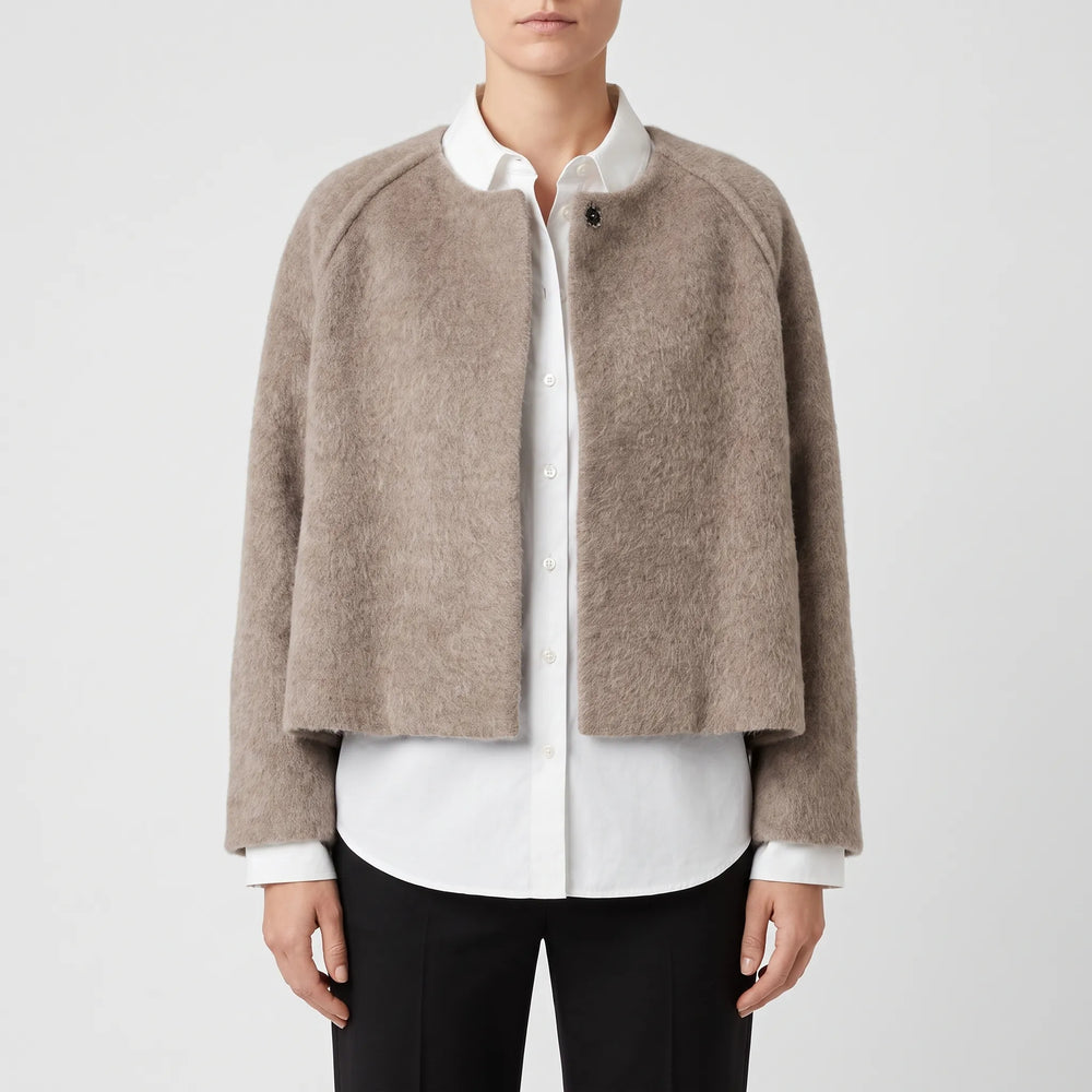 Tussenjas dames | Kort elegant model met knoopsluiting