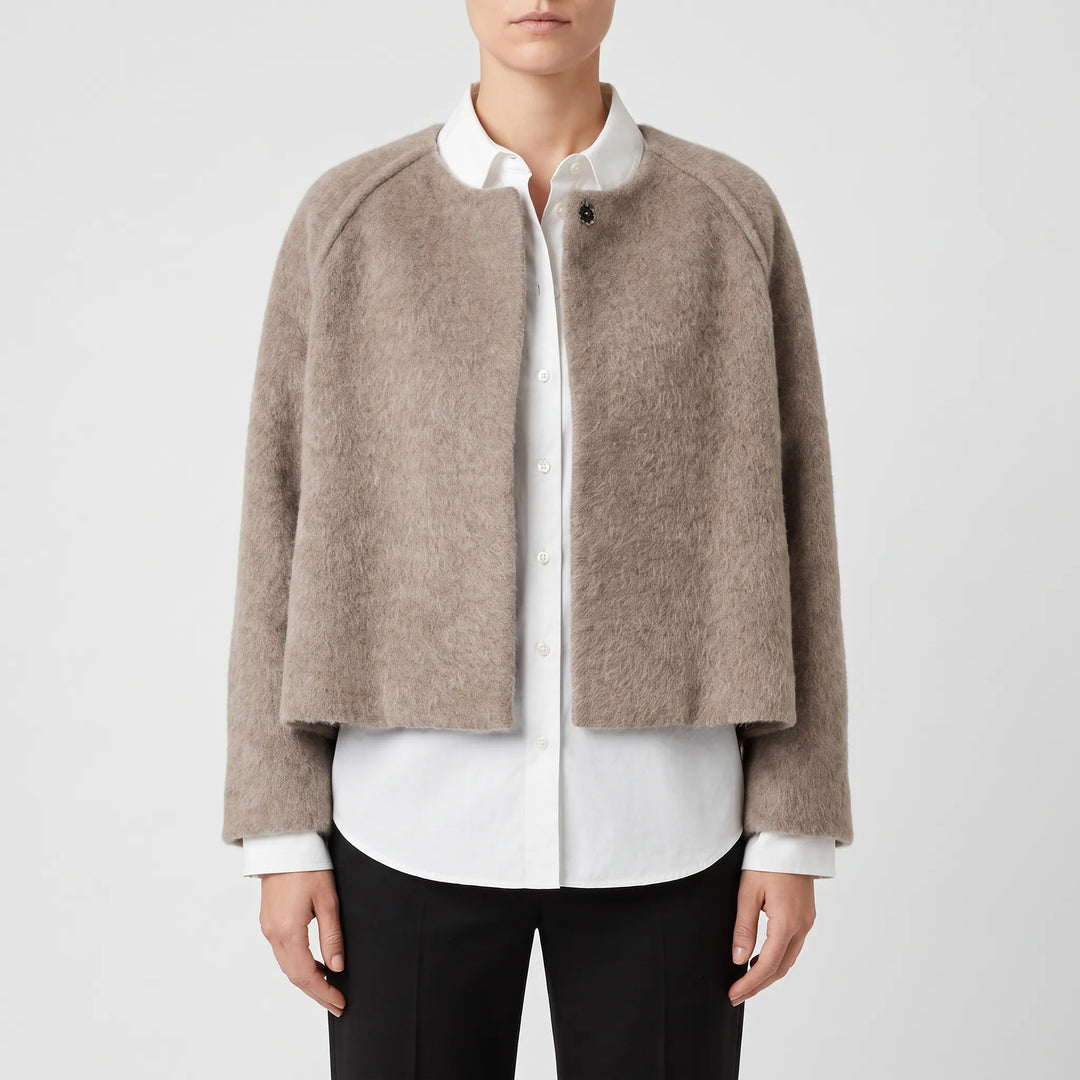 Tussenjas dames | Kort elegant model met knoopsluiting
