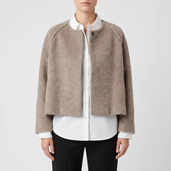 Tussenjas dames | Kort elegant model met knoopsluiting