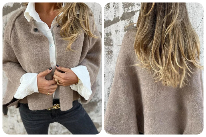 Tussenjas dames | Kort elegant model met knoopsluiting