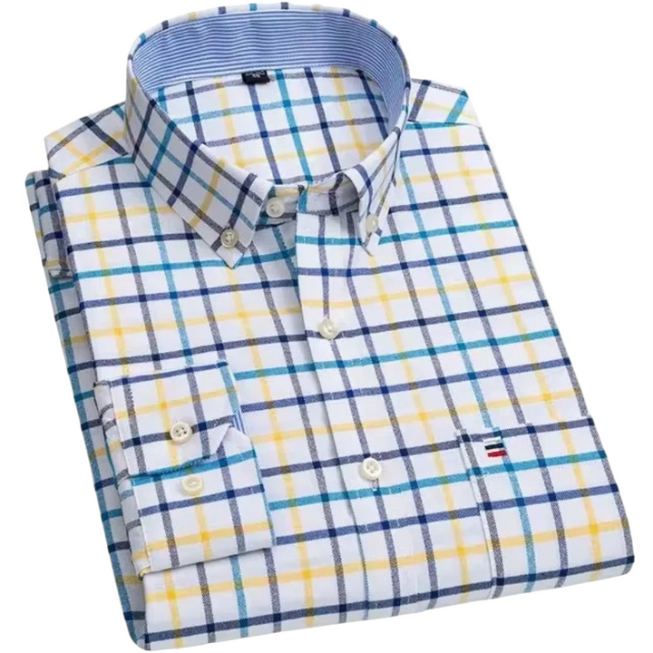 Classic Check Shirt | Heren overhemd met borstzak en lange mouwen