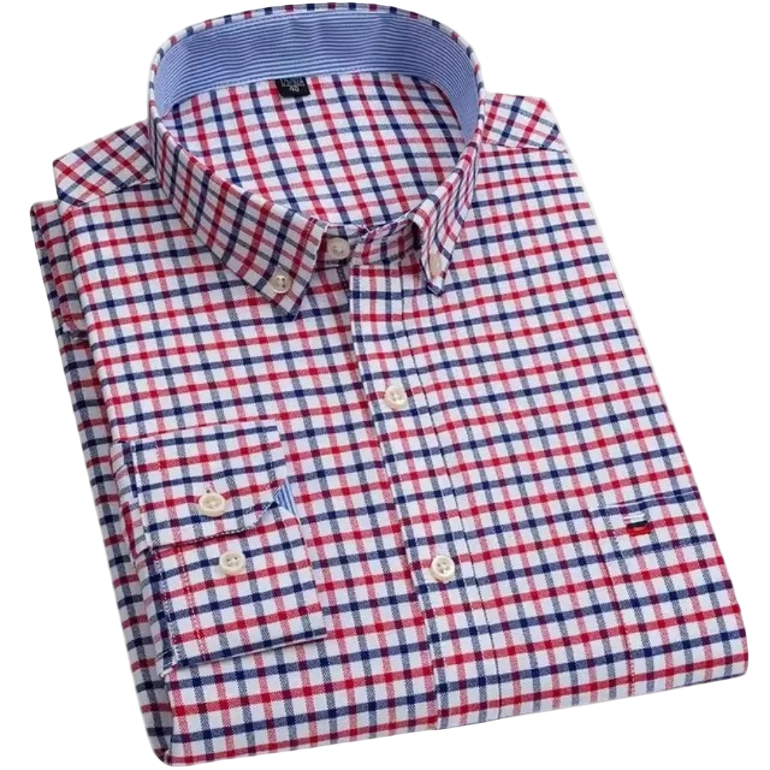 Classic Check Shirt | Heren overhemd met borstzak en lange mouwen