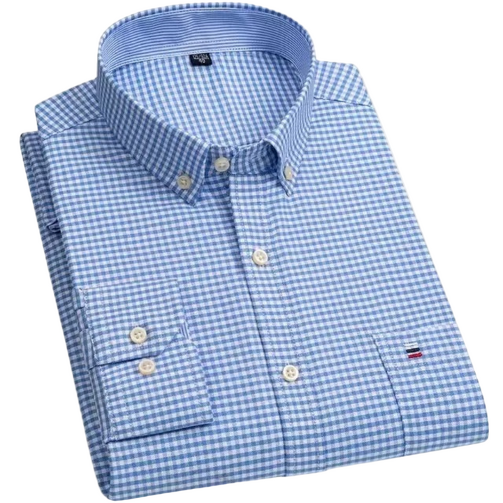 Classic Check Shirt | Heren overhemd met borstzak en lange mouwen