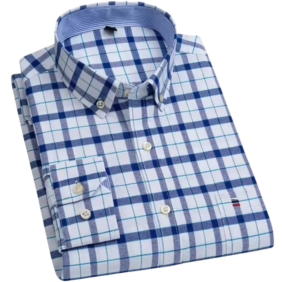 Classic Check Shirt | Heren overhemd met borstzak en lange mouwen