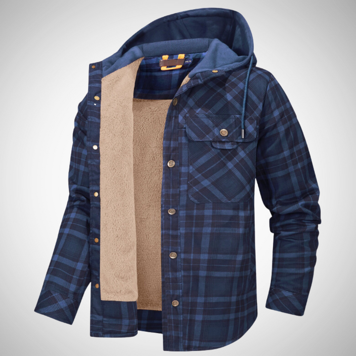 LumberHood | Heren gevoerde ruitjas met capuchon