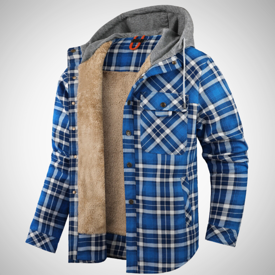 LumberHood | Heren gevoerde ruitjas met capuchon