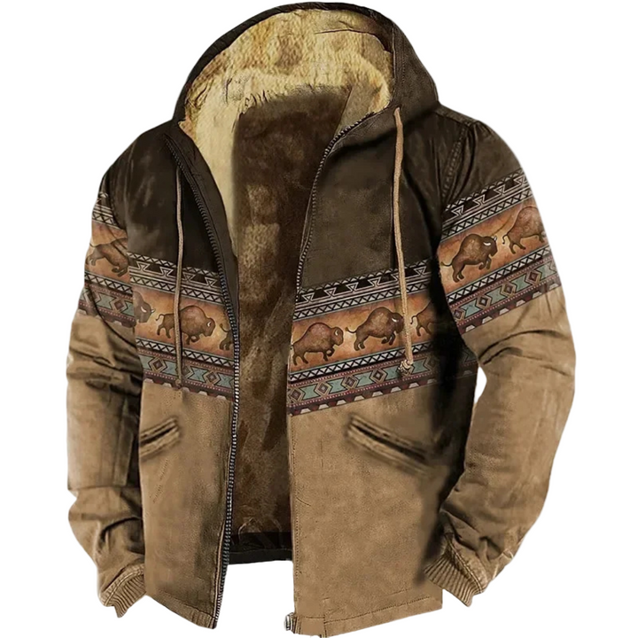 Buffalo Heritage | Heren winterjas met warme fleecevoering & capuchon