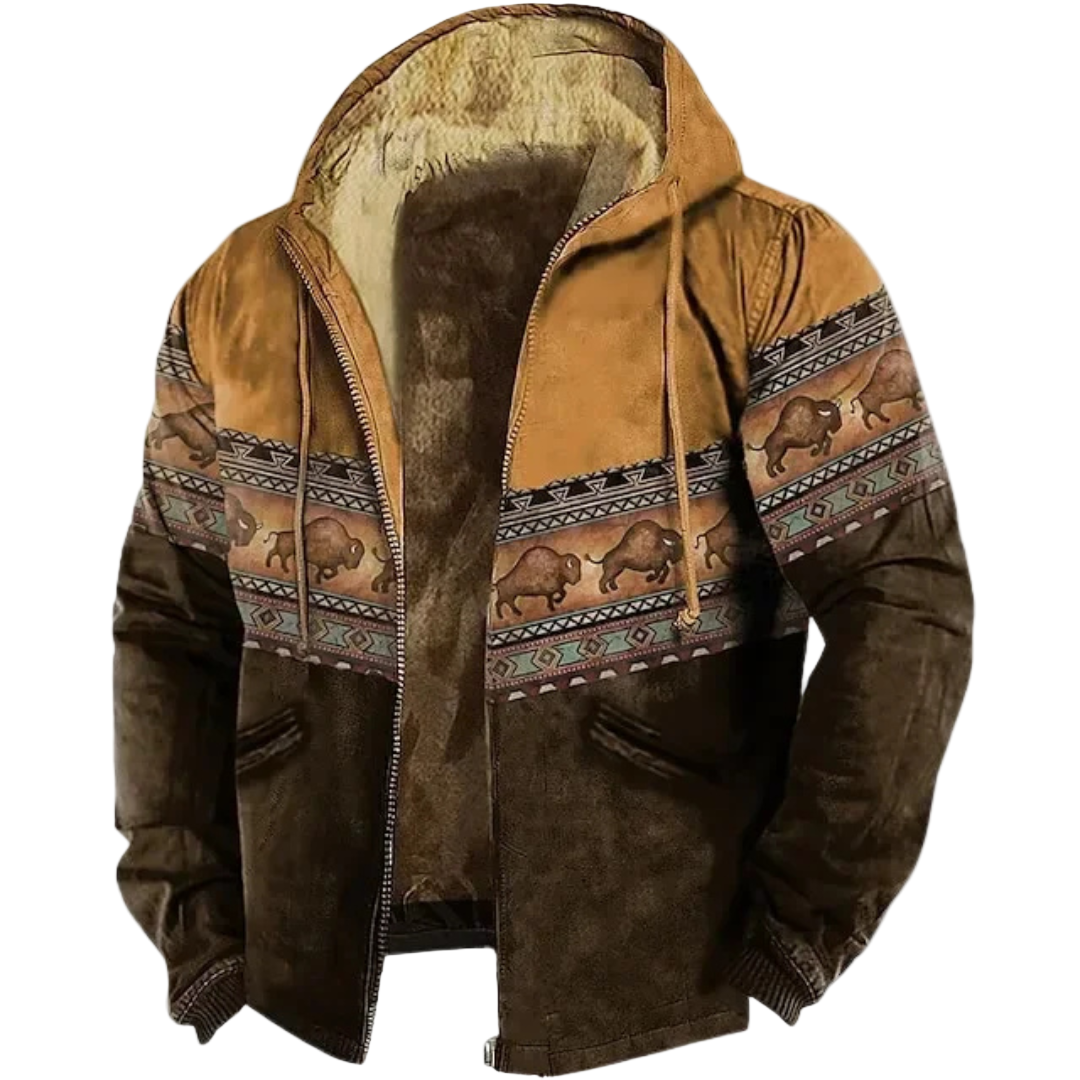 Buffalo Heritage | Heren winterjas met warme fleecevoering & capuchon