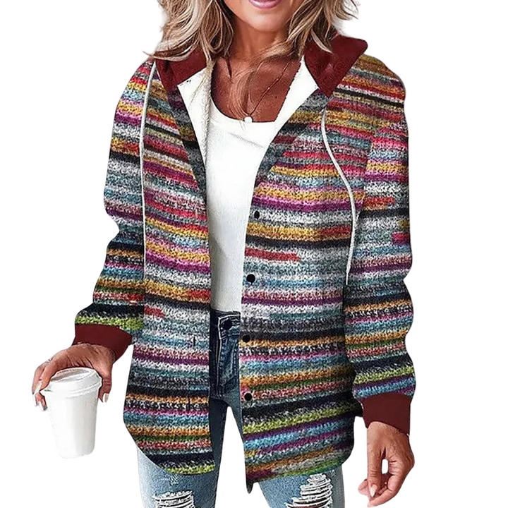 Modern Check | Dames capuchonjas met ruitpatroon en capuchon