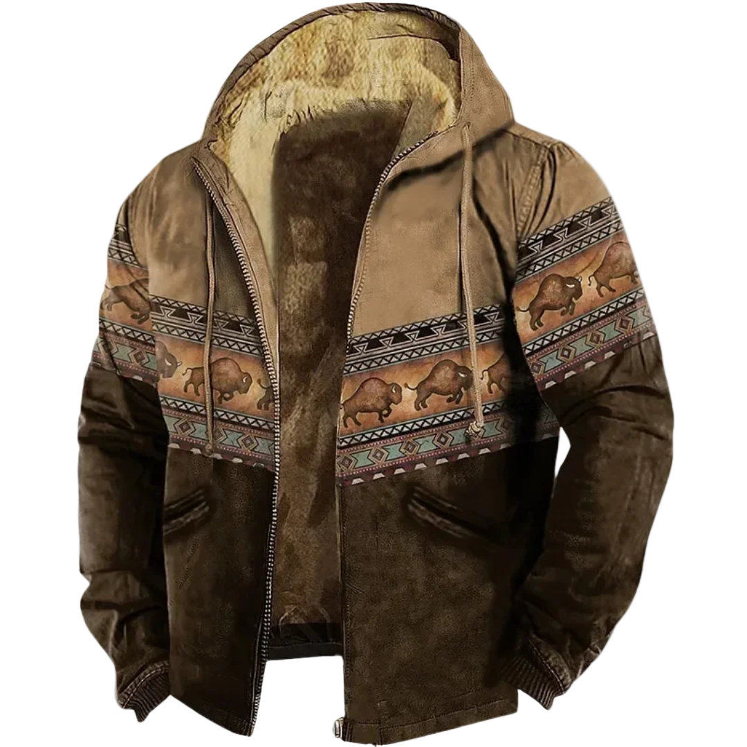Buffalo Heritage | Heren winterjas met warme fleecevoering & capuchon