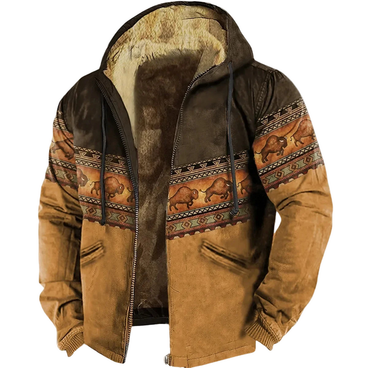 Buffalo Heritage | Heren winterjas met warme fleecevoering & capuchon