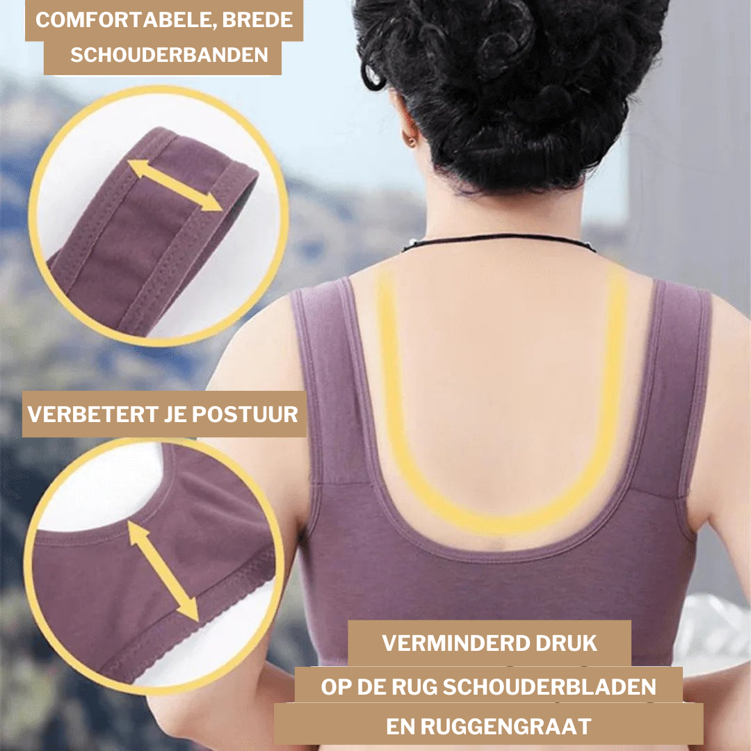 Ondersteunende Comfy BH met voorknoopsluiting (1+1 GRATIS)