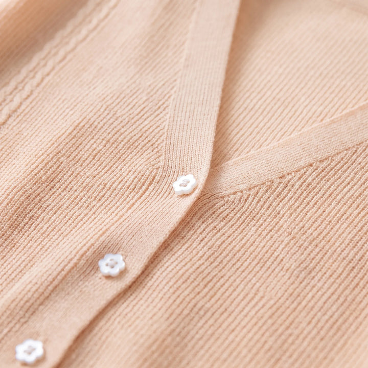 Vest dames | Fijngebreid model met v-hals en sierdetails