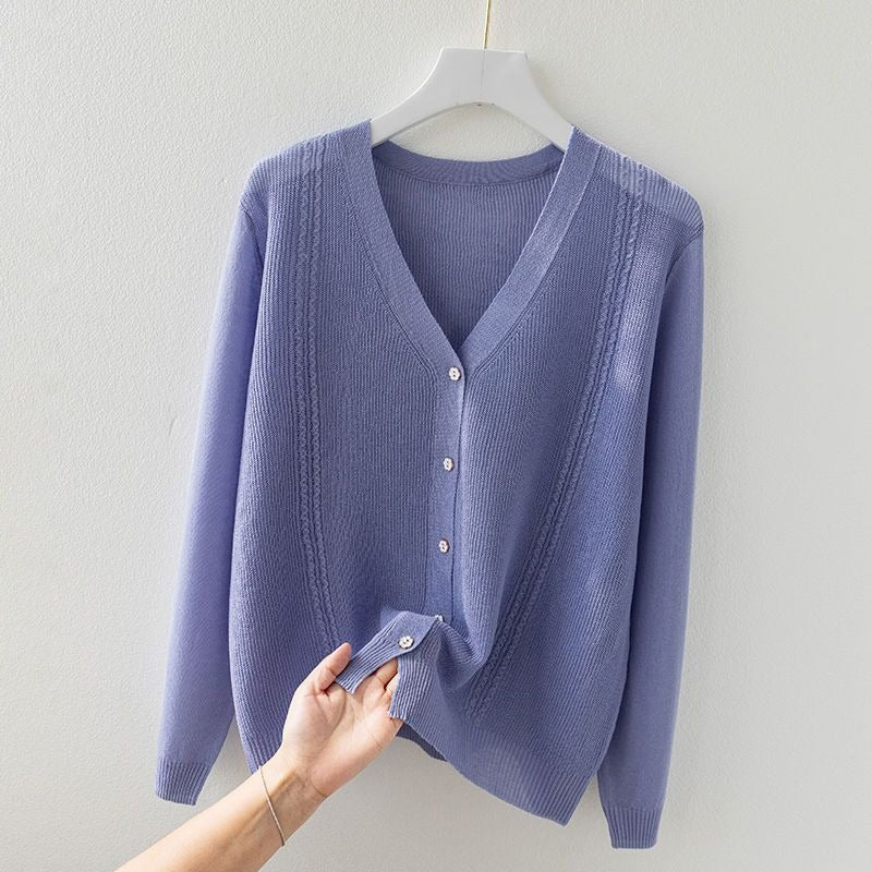 Vest dames | Fijngebreid model met v-hals en sierdetails
