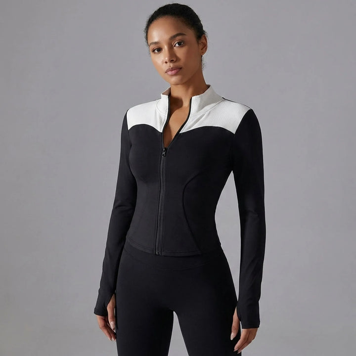 Vest dames | Getailleerd sportief model met contrasterende details