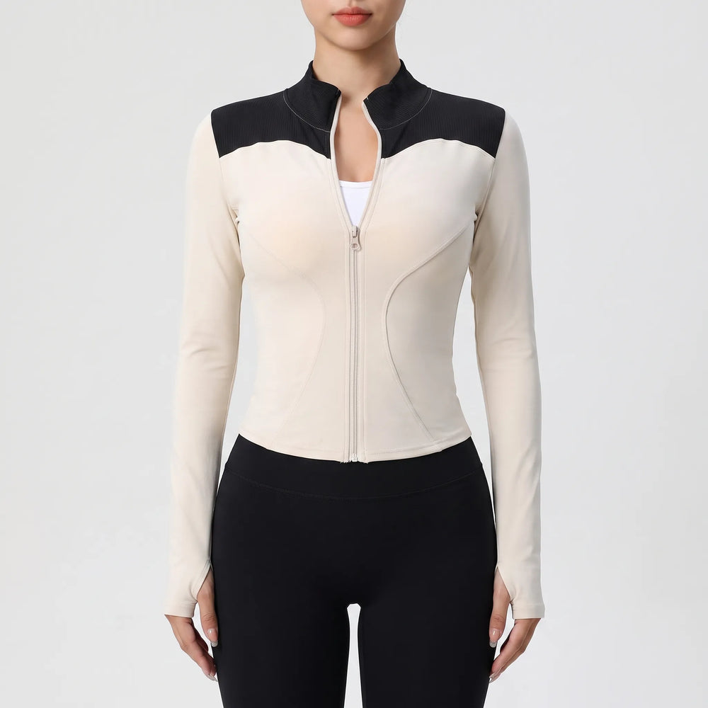 Vest dames | Getailleerd sportief model met contrasterende details