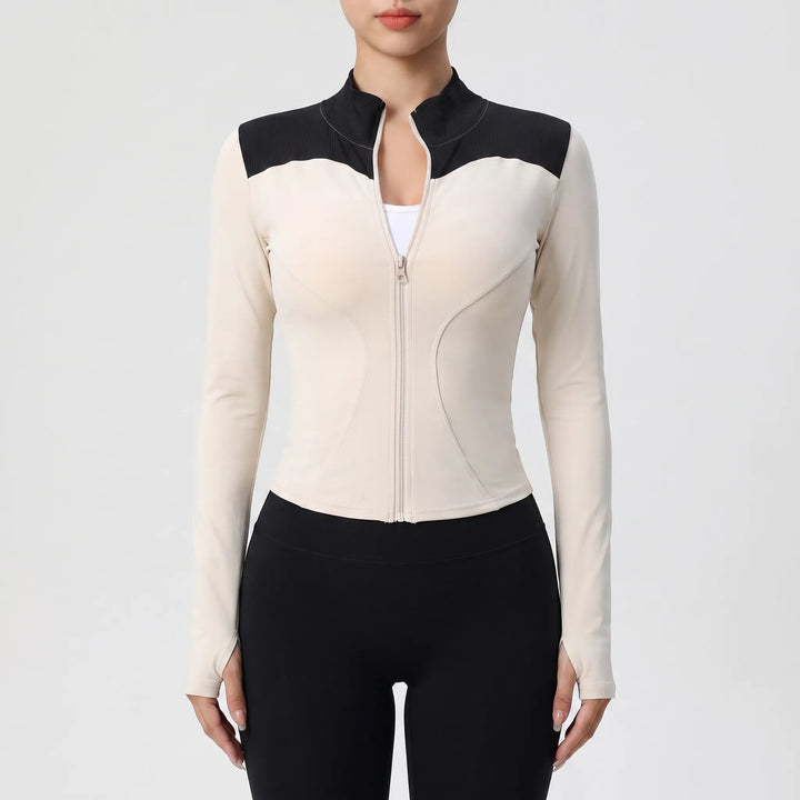 Vest dames | Getailleerd sportief model met contrasterende details