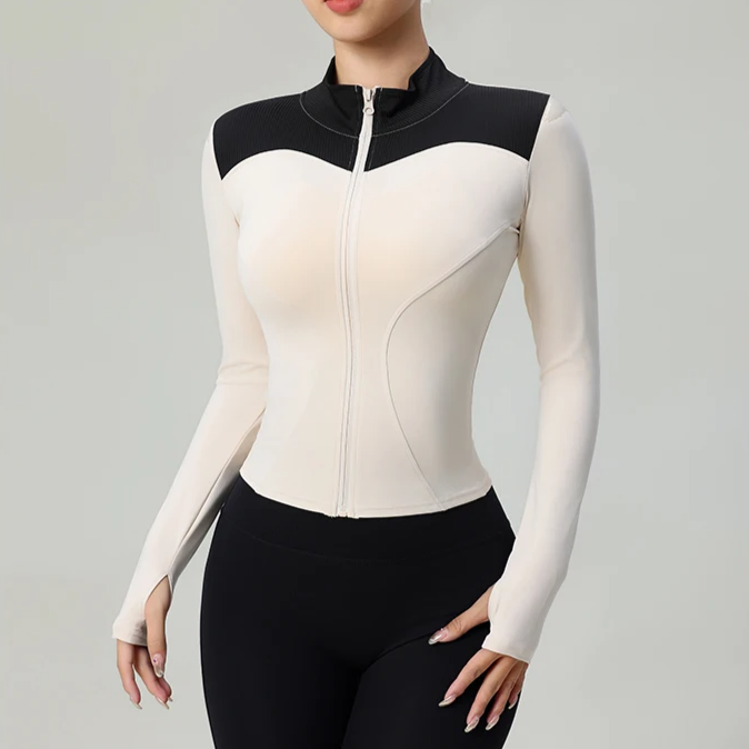 Vest dames | Getailleerd sportief model met contrasterende details