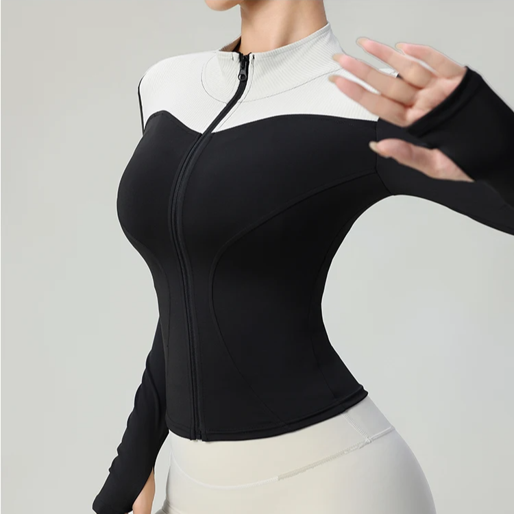 Vest dames | Getailleerd sportief model met contrasterende details
