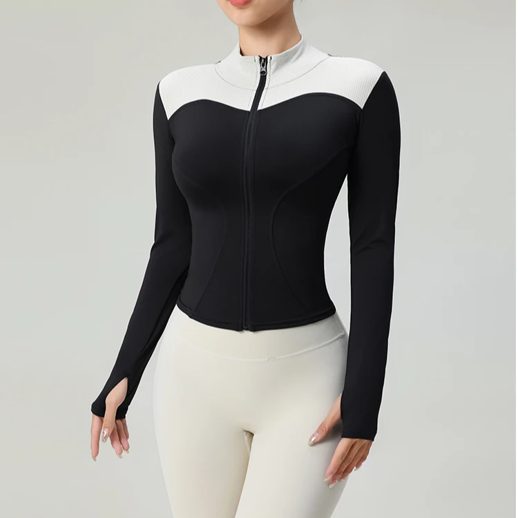 Vest dames | Getailleerd sportief model met contrasterende details