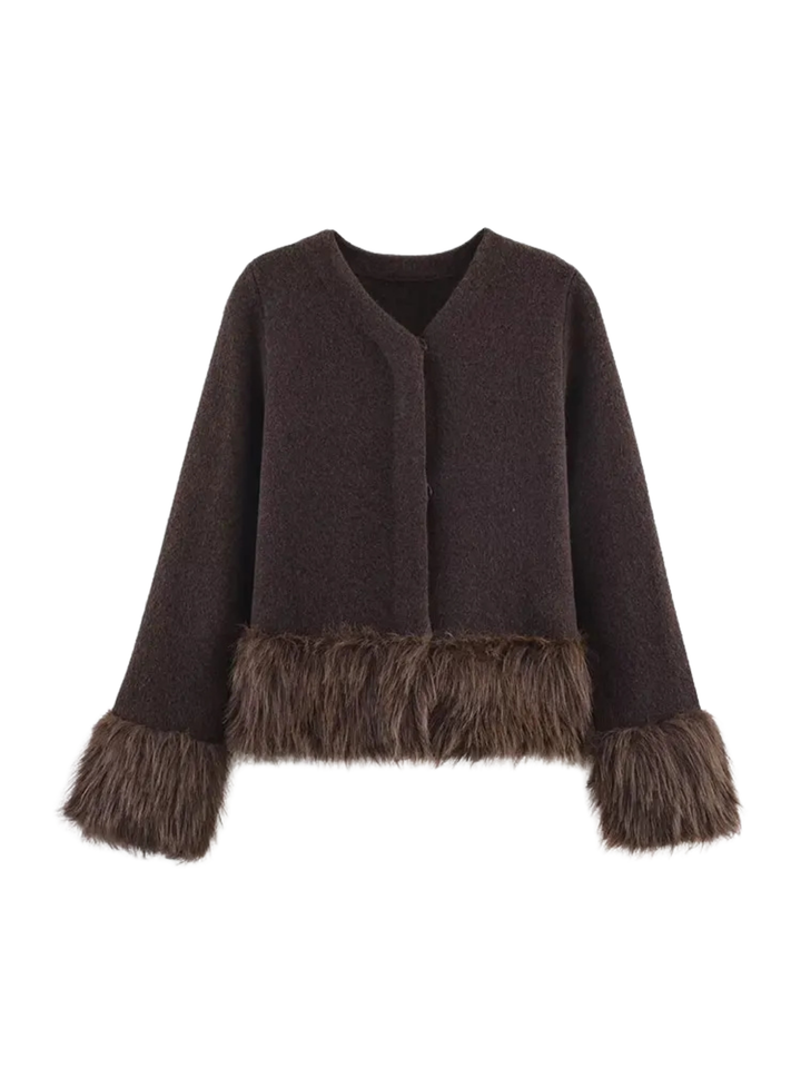 Vest dames | Kort model met v-hals en zachte details