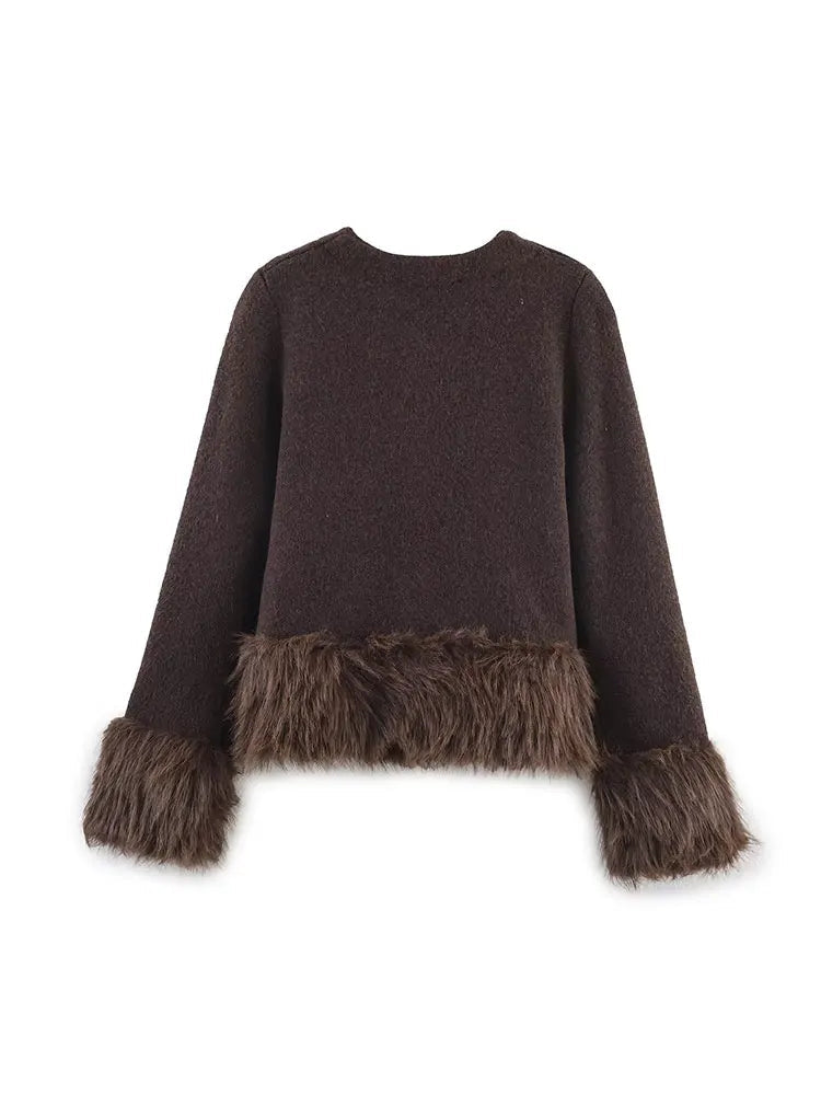 Vest dames | Kort model met v-hals en zachte details