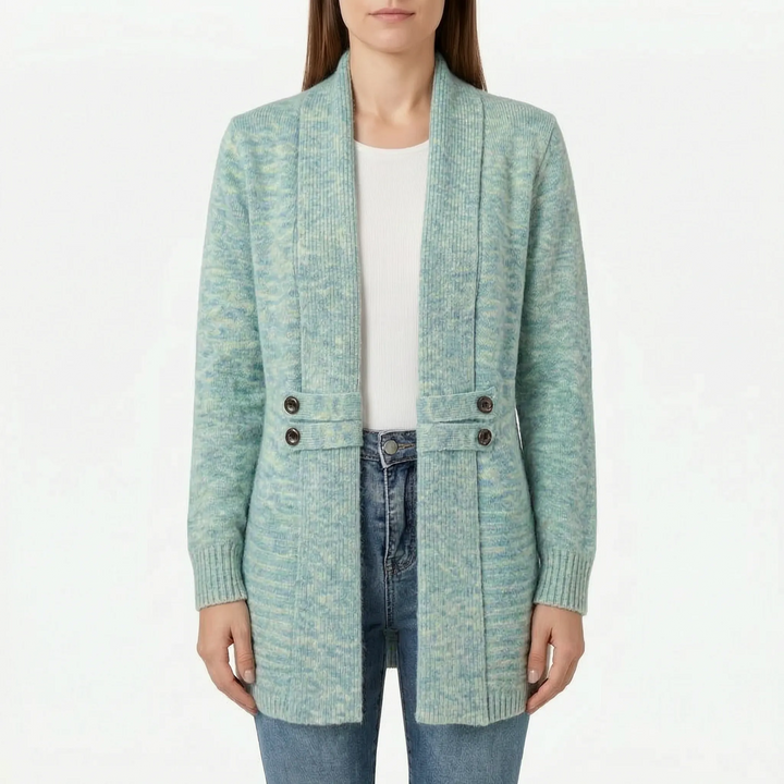 Vest dames | Lang gebreid vest met elegante pasvorm