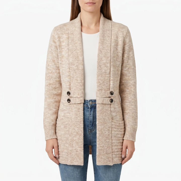 Vest dames | Lang gebreid vest met elegante pasvorm