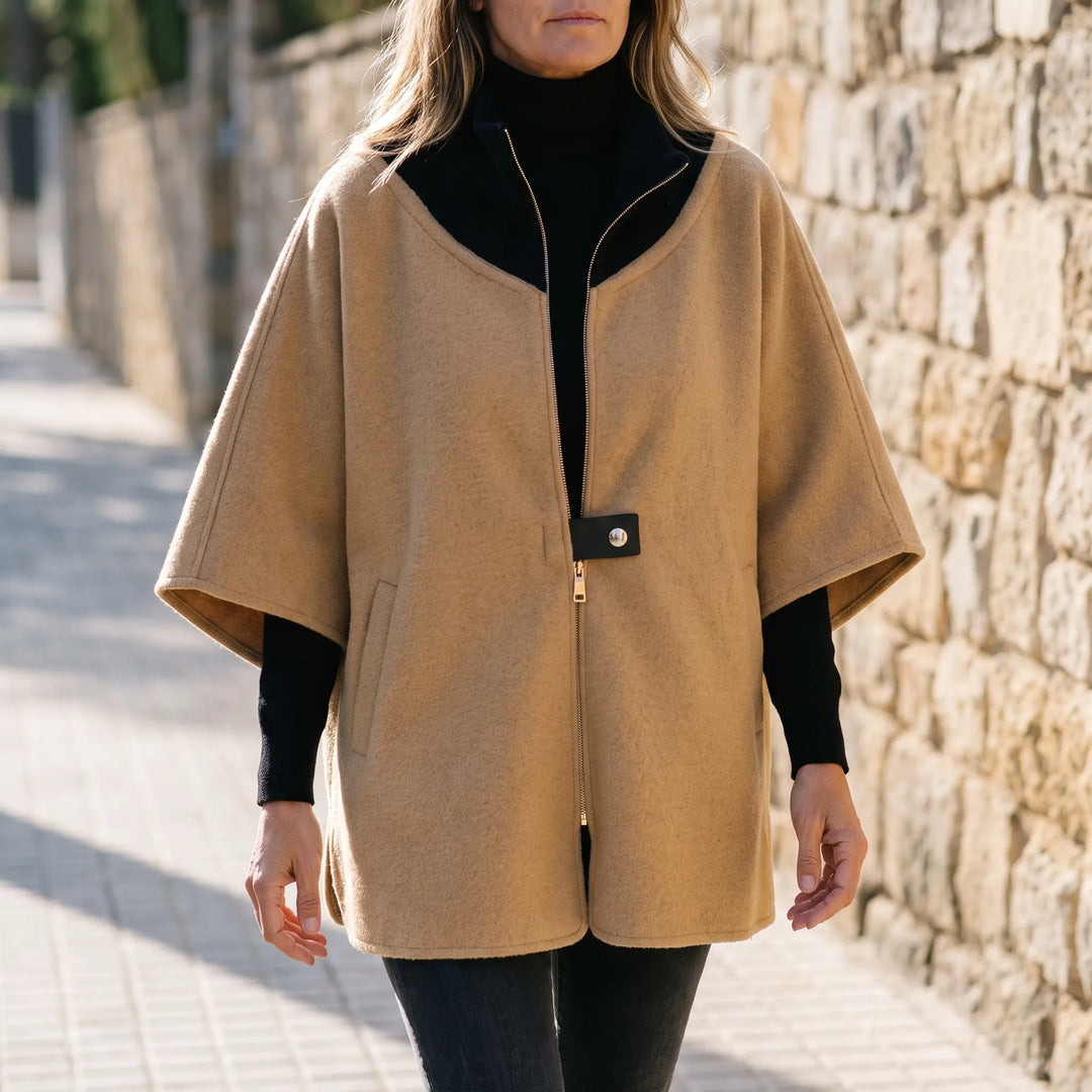 Vest dames | Oversized model met opstaande kraag en rits