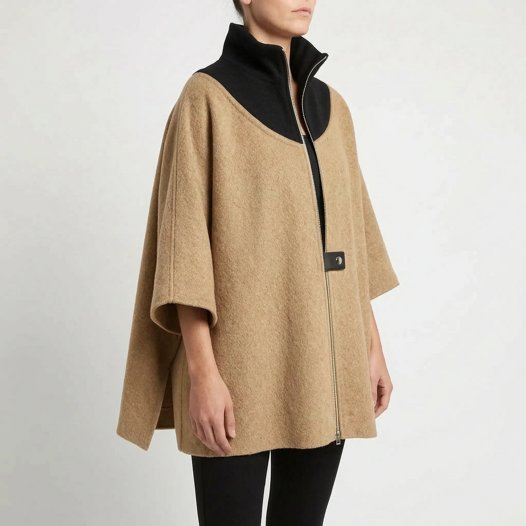 Vest dames | Oversized model met opstaande kraag en rits