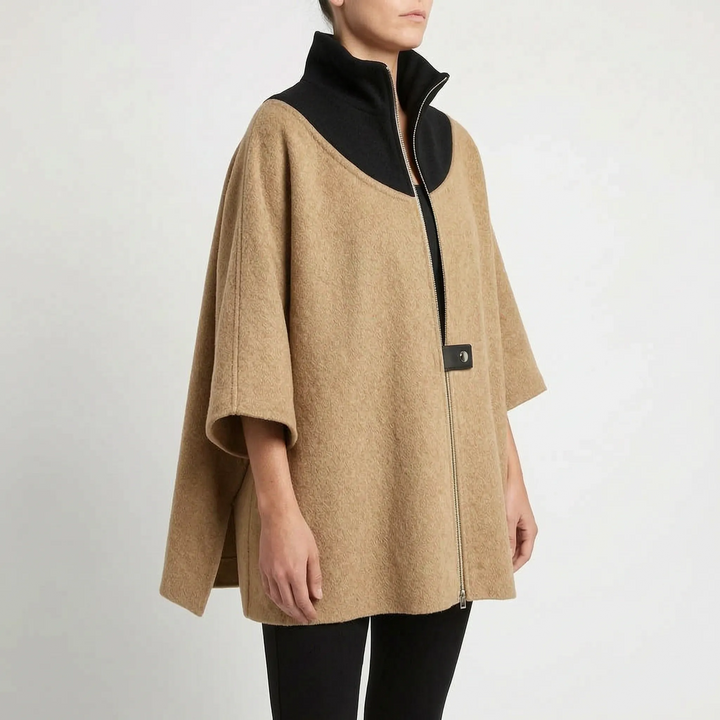Vest dames | Oversized model met opstaande kraag en rits