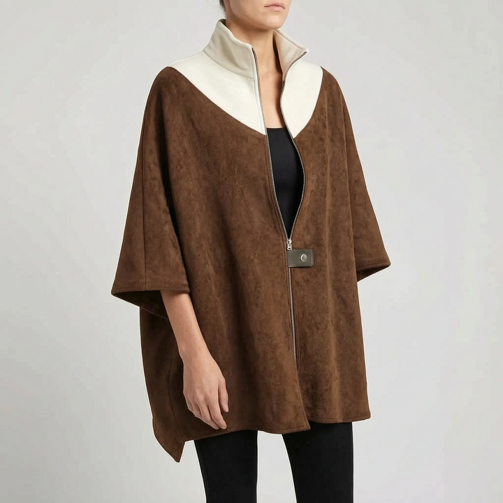 Vest dames | Oversized model met opstaande kraag en rits