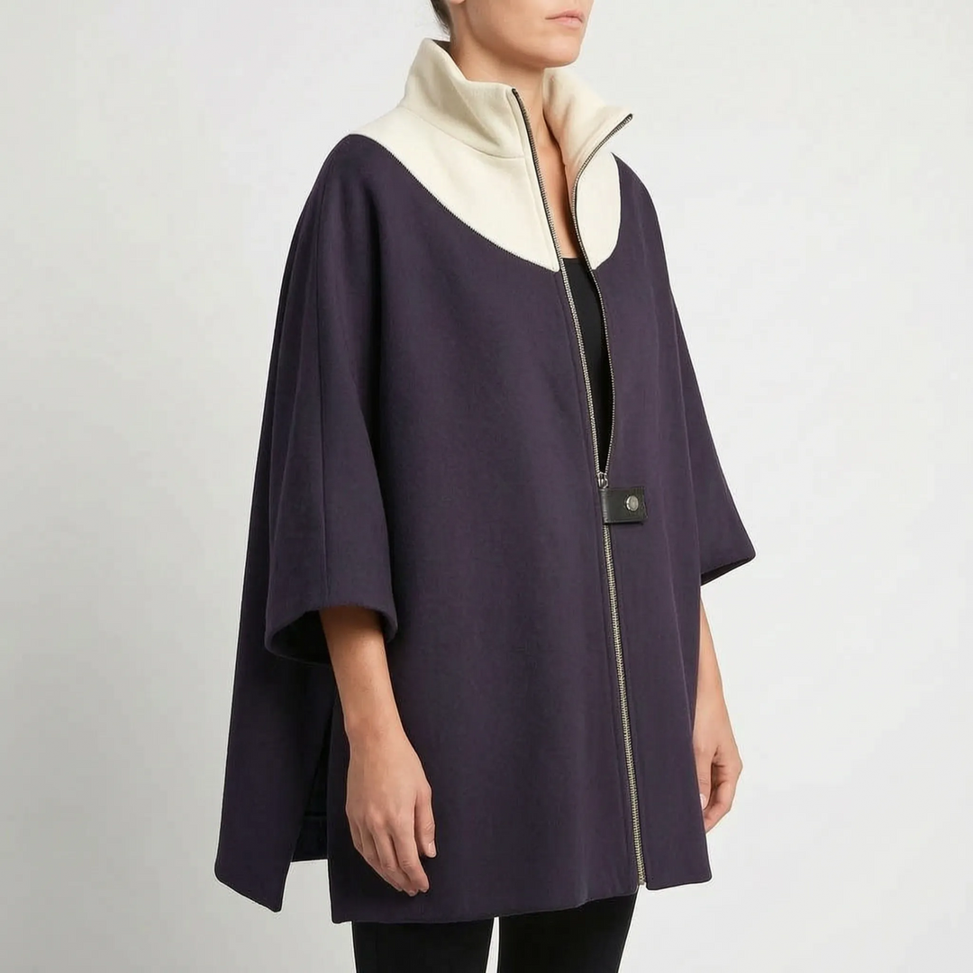 Vest dames | Oversized model met opstaande kraag en rits