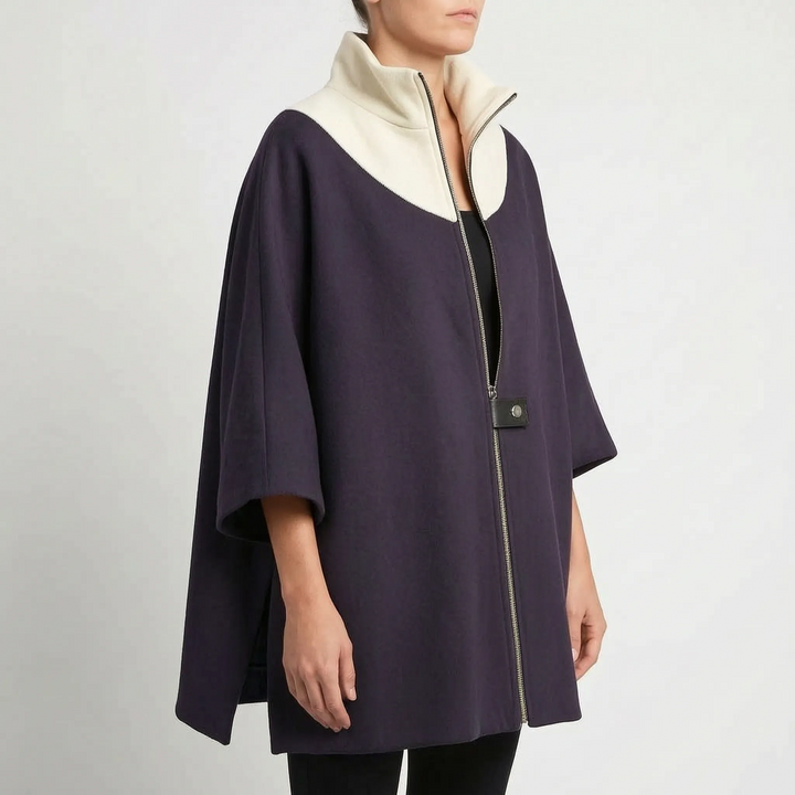 Vest dames | Oversized model met opstaande kraag en rits