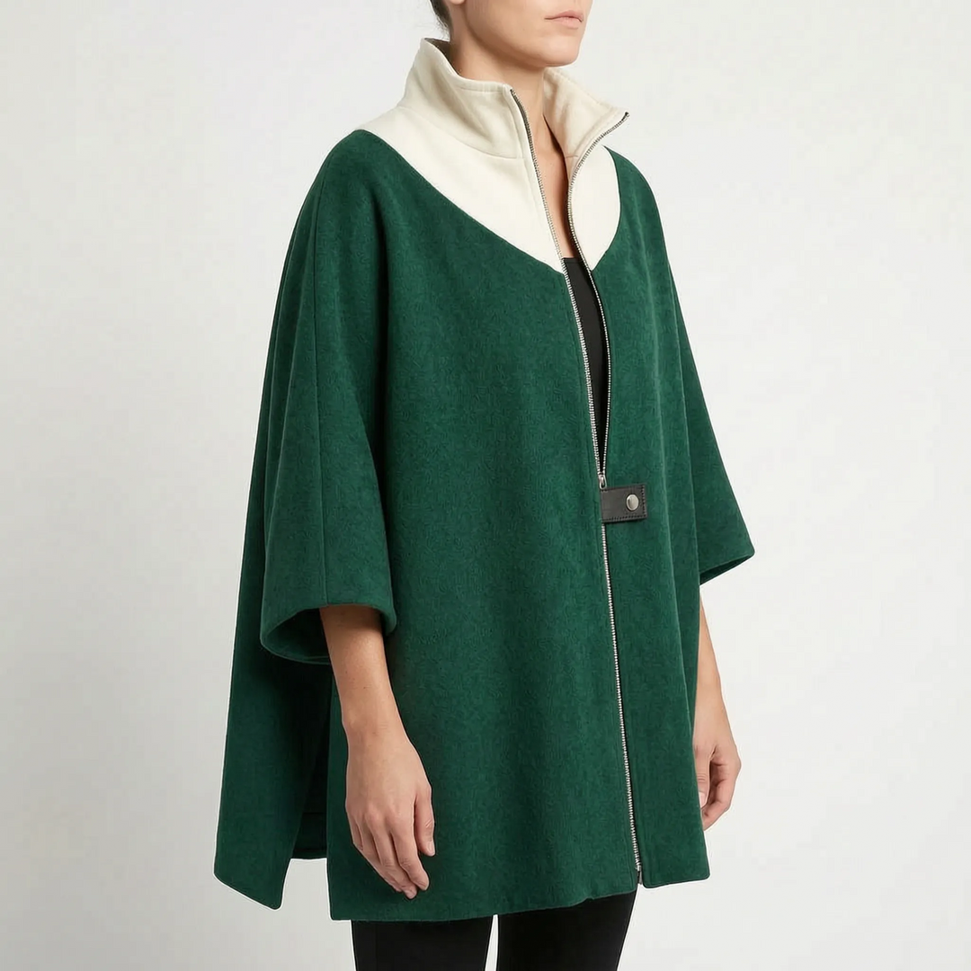 Vest dames | Oversized model met opstaande kraag en rits