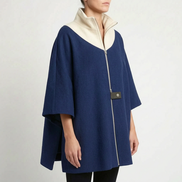 Vest dames | Oversized model met opstaande kraag en rits