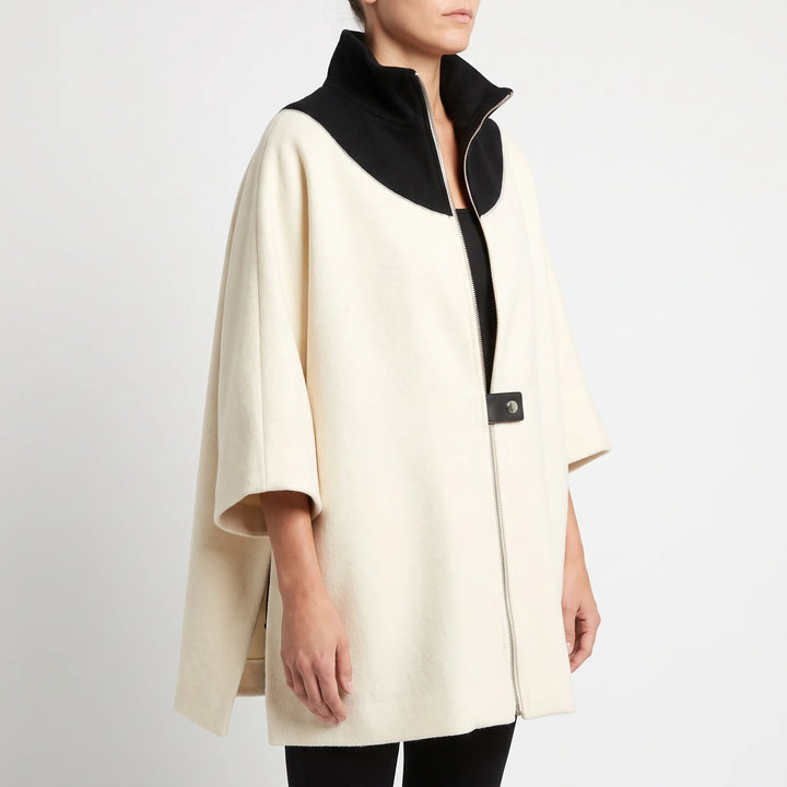 Vest dames | Oversized model met opstaande kraag en rits