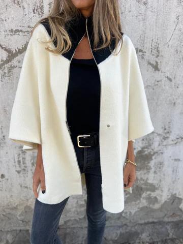 Vest dames | Oversized model met opstaande kraag en rits