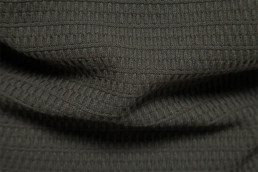 Vest heren | Gebreid model met knopen en opstaande kraag