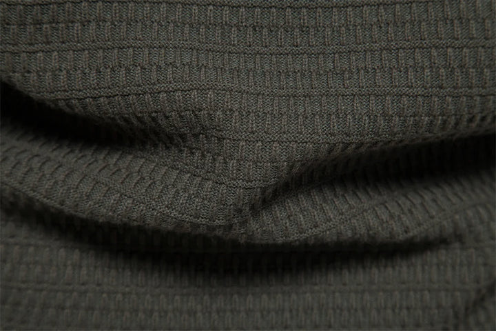 Vest heren | Gebreid model met knopen en opstaande kraag