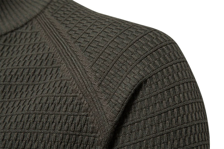 Vest heren | Gebreid model met knopen en opstaande kraag